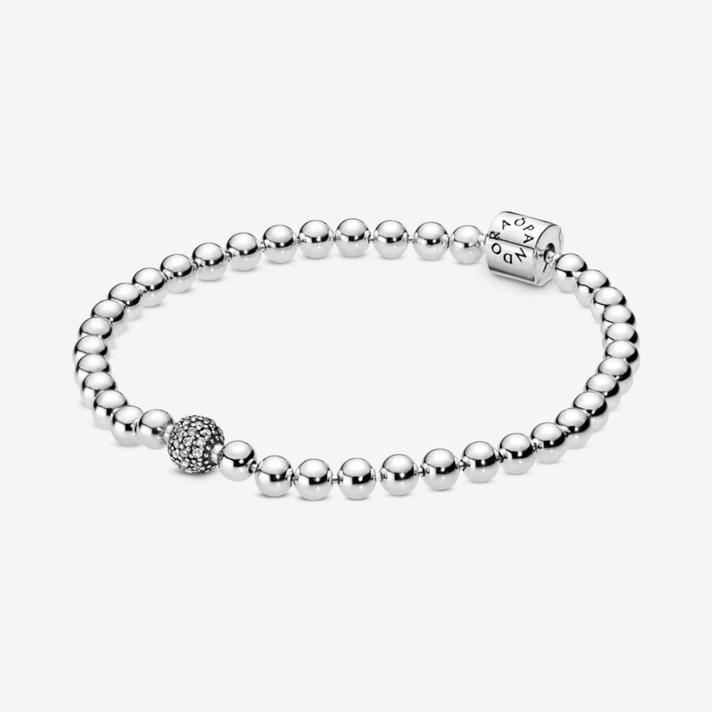Pandora Beads & Pavé Bracelet Size 6.7